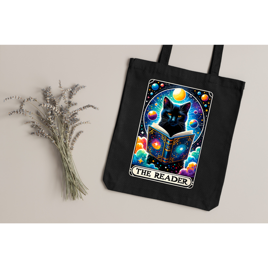 The Reader Cat Tarot Card - Canvas Bag