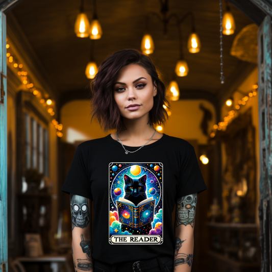 The Reader Cat Tarot - Unisex T-Shirt