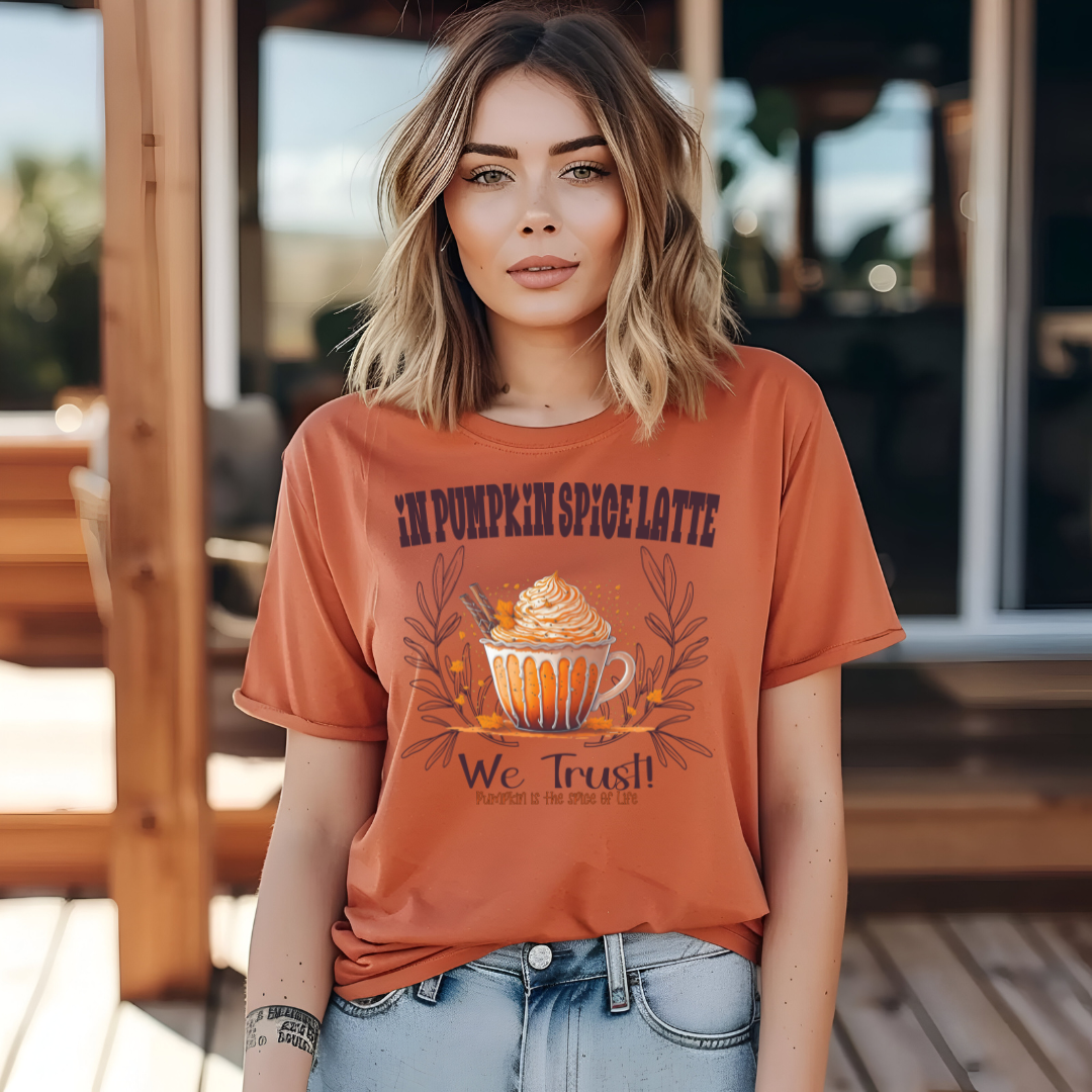 In Pumpkin Spice Latte We Trust - Unisex T-Shirt