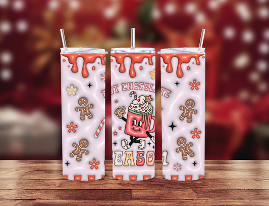 Christmas Hot Chocolate - 20oz Stainless Steel Tumbler